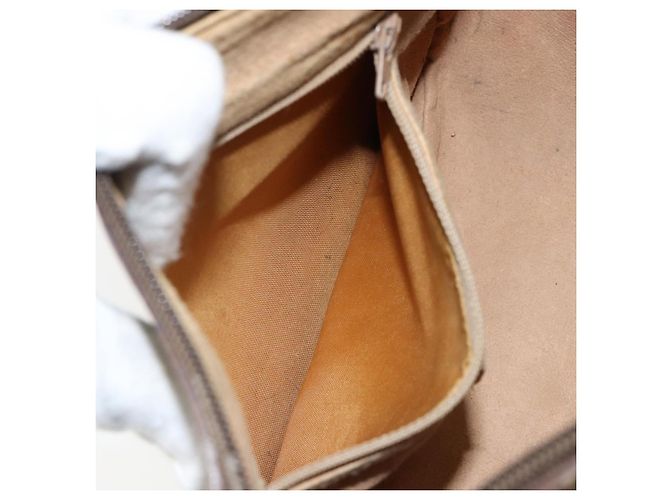 Borsa a Spalla Gucci GG Supreme Web Sherry Line Beige Oro 89 02 032 Auth bs29622 D'oro - vista 22