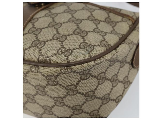Borsa a Spalla Gucci GG Supreme Web Sherry Line Beige Oro 89 02 032 Auth bs29622 D'oro - vista 9