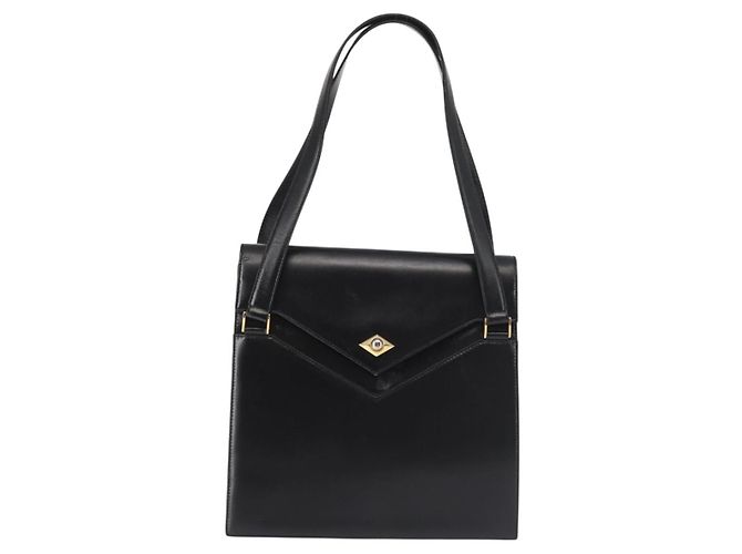 BALLY Borsa a Spalla in Pelle Nera e Oro Auth 143333 Nero D'oro - vista 13