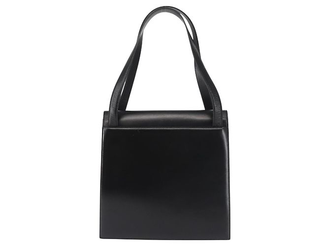 BALLY Borsa a Spalla in Pelle Nera e Oro Auth 143333 Nero D'oro - vista 2