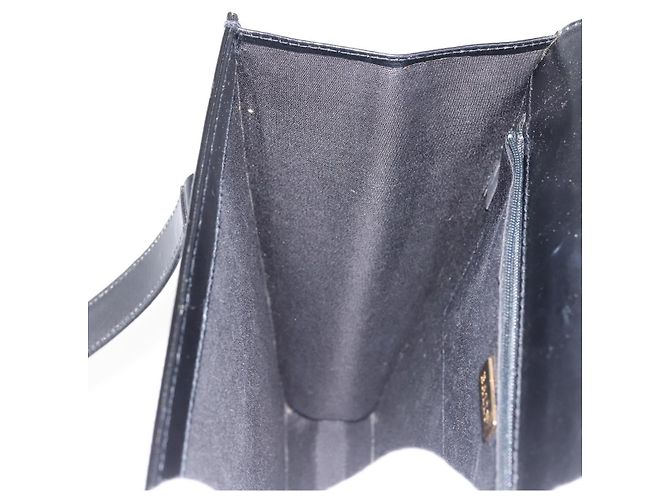 BALLY Borsa a Spalla in Pelle Nera e Oro Auth 143333 Nero D'oro - vista 20