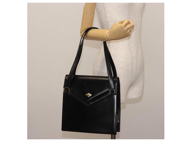 BALLY Borsa a Spalla in Pelle Nera e Oro Auth 143333 Nero D'oro - vista 21