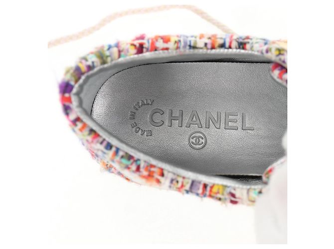 Sneakers CHANEL Tweed Multicolore CC Auth 138473M - vista 16