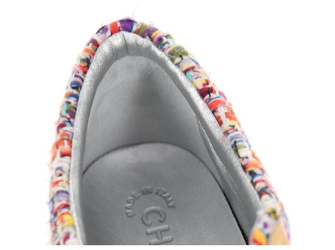 Sneakers CHANEL Tweed Multicolore CC Auth 138473M - vista 17