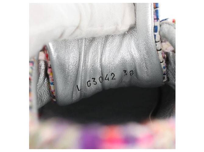 Sneakers CHANEL Tweed Multicolore CC Auth 138473M - vista 18