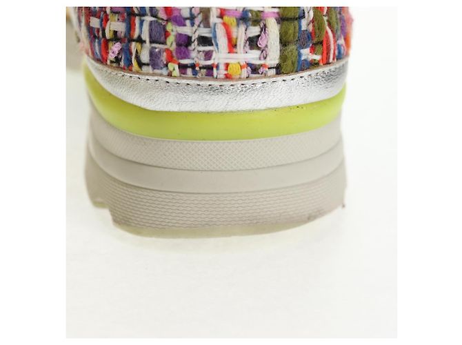 Sneakers CHANEL Tweed Multicolore CC Auth 138473M - vista 7