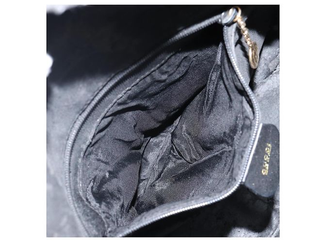 Borsa a mano in pelle Gucci Bamboo nera e oro 001 1998 1638 Auth 142437 Nero D'oro - vista 11