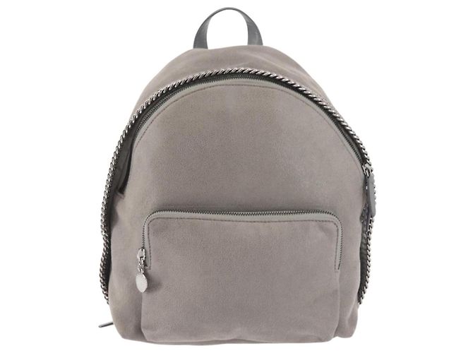 Autre Marque Zaino Falabella in suede grigio argento di Stella McCartney 410905 Auth am9133 - vista 13