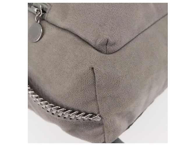 Autre Marque Zaino Falabella in suede grigio argento di Stella McCartney 410905 Auth am9133 - vista 15