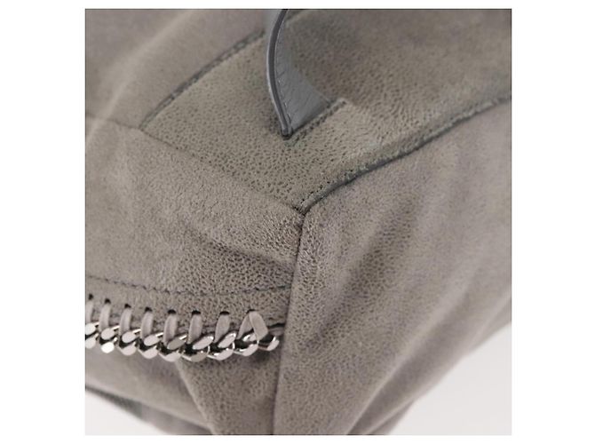 Autre Marque Zaino Falabella in suede grigio argento di Stella McCartney 410905 Auth am9133 - vista 17