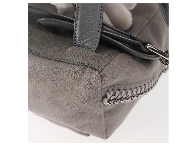 Autre Marque Zaino Falabella in suede grigio argento di Stella McCartney 410905 Auth am9133 - vista 18
