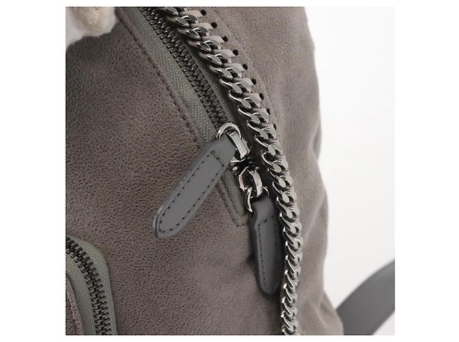 Autre Marque Zaino Falabella in suede grigio argento di Stella McCartney 410905 Auth am9133 - vista 19