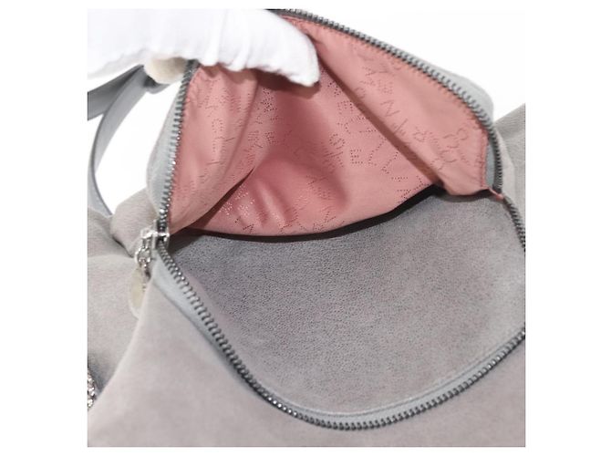 Autre Marque Zaino Falabella in suede grigio argento di Stella McCartney 410905 Auth am9133 - vista 24