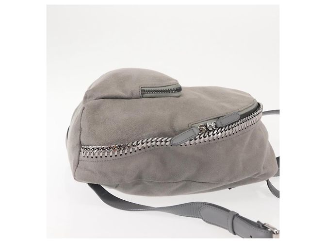 Autre Marque Zaino Falabella in suede grigio argento di Stella McCartney 410905 Auth am9133 - vista 3