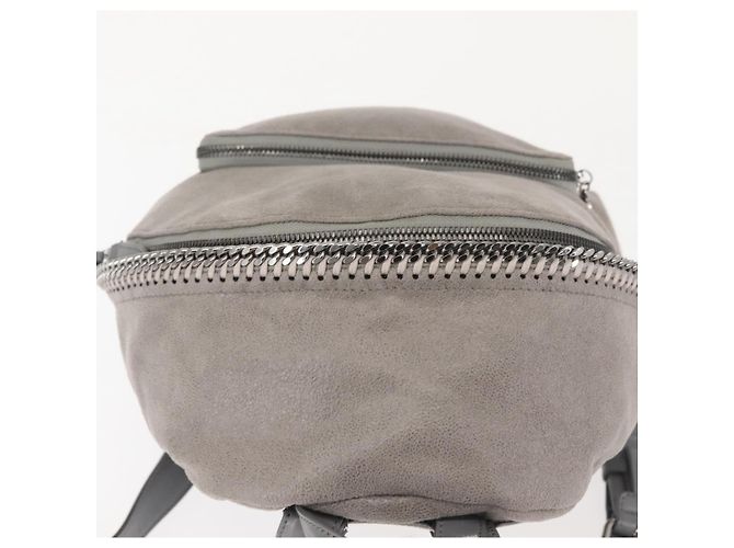 Autre Marque Zaino Falabella in suede grigio argento di Stella McCartney 410905 Auth am9133 - vista 6