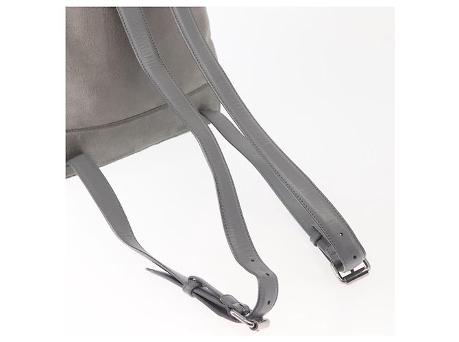 Autre Marque Zaino Falabella in suede grigio argento di Stella McCartney 410905 Auth am9133 - vista 8
