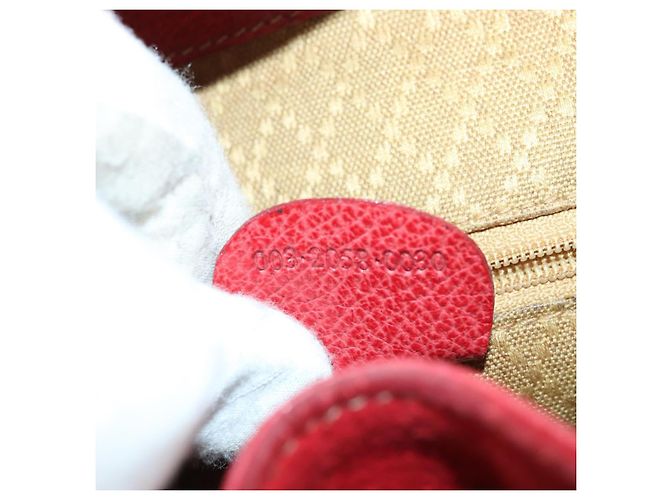 Bamboo Zaino in Bambù GUCCI Camoscio Rosso Oro 003 2058 0030 Auth th6356 D'oro - vista 12
