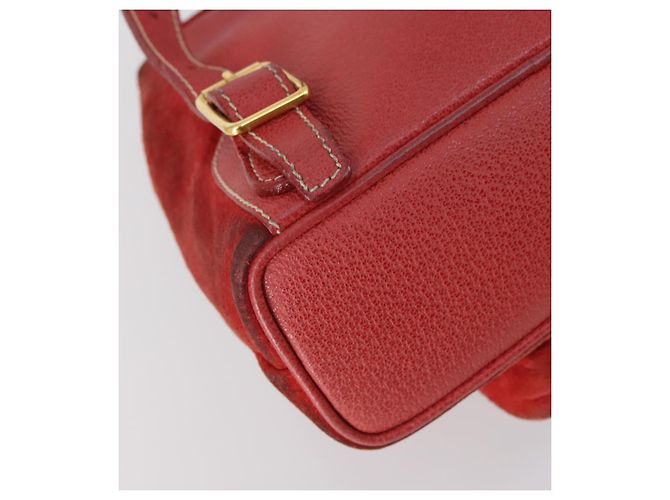 Bamboo Zaino in Bambù GUCCI Camoscio Rosso Oro 003 2058 0030 Auth th6356 D'oro - vista 18