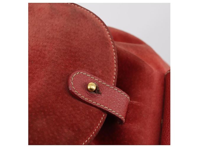 Bamboo Zaino in Bambù GUCCI Camoscio Rosso Oro 003 2058 0030 Auth th6356 D'oro - vista 19