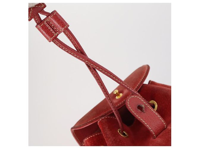 Bamboo Zaino in Bambù GUCCI Camoscio Rosso Oro 003 2058 0030 Auth th6356 D'oro - vista 20