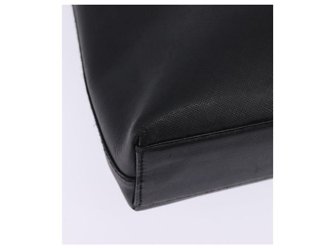 Borsa a Spalla Gancini in Pelle Nera e Oro Auth 144644 di Salvatore Ferragamo Nero D'oro - vista 15
