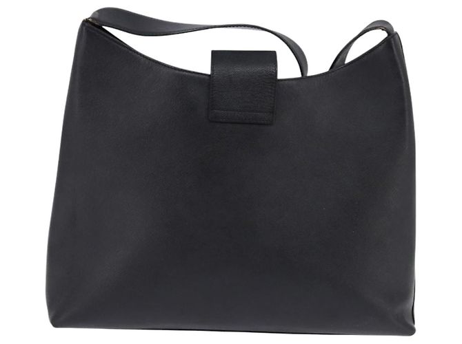 Borsa a Spalla Gancini in Pelle Nera e Oro Auth 144644 di Salvatore Ferragamo Nero D'oro - vista 2