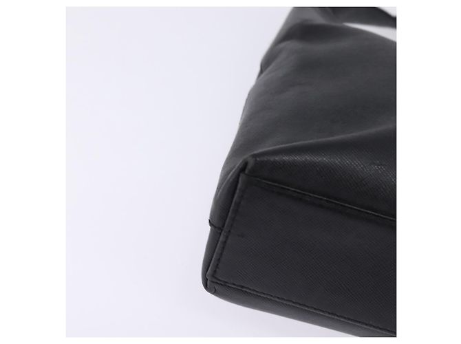 Borsa a Spalla Gancini in Pelle Nera e Oro Auth 144644 di Salvatore Ferragamo Nero D'oro - vista 9