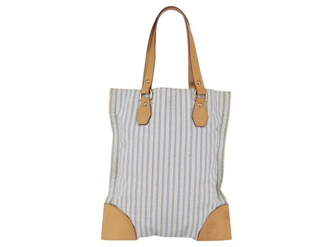 LOUIS VUITTON Borsa Tote Tangier Nylon Bianco M40024 LV Auth gh818 - vista 2