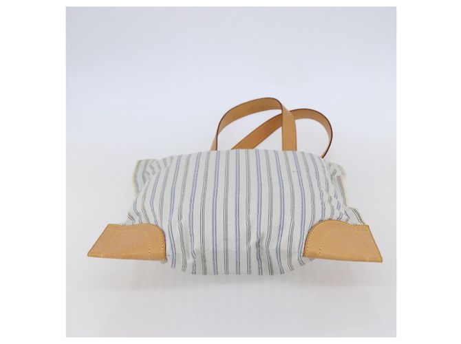 LOUIS VUITTON Borsa Tote Tangier Nylon Bianco M40024 LV Auth gh818 - vista 5