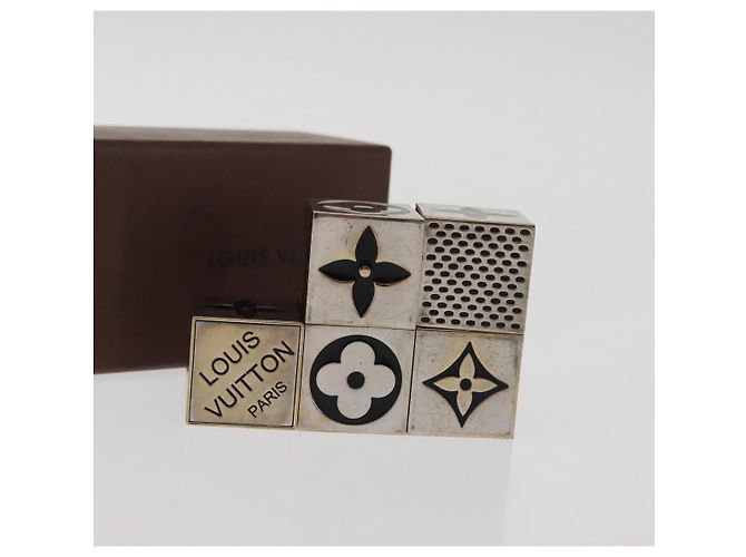 LOUIS VUITTON Fermacarte Gamecube Monogramma metallo Argento M99454 LV Auth 143026 - vista 6