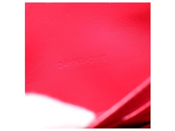 Borsa a Spalla Canage Chain Christian Dior Smalto Rosso Argento Auth 144835 - vista 12