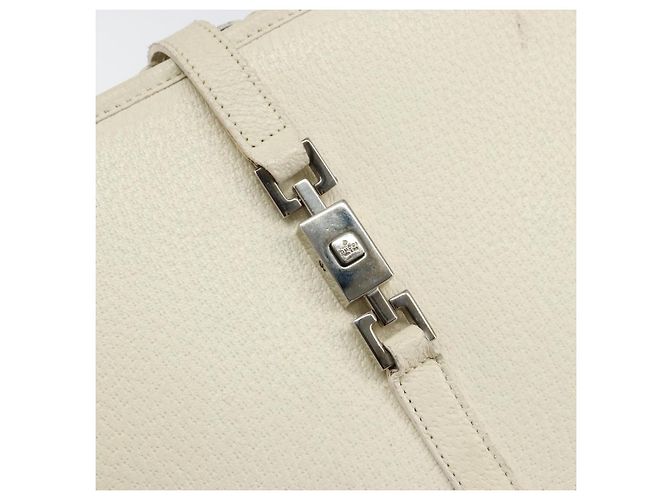 Borsa a mano GUCCI Jackie in pelle bianca argento 002 1071 Auth ti3434 Bianco - vista 18