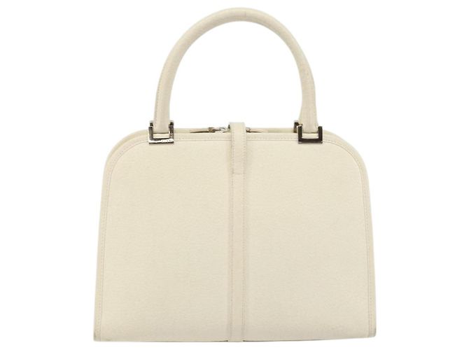 Borsa a mano GUCCI Jackie in pelle bianca argento 002 1071 Auth ti3434 Bianco - vista 2
