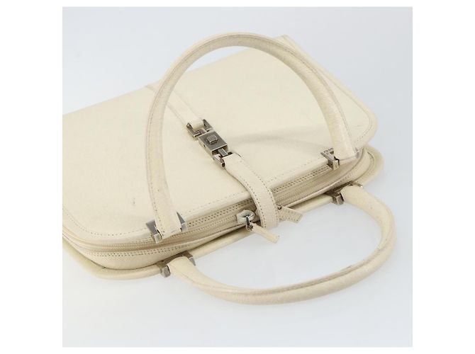 Borsa a mano GUCCI Jackie in pelle bianca argento 002 1071 Auth ti3434 Bianco - vista 6