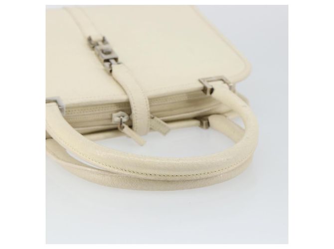 Borsa a mano GUCCI Jackie in pelle bianca argento 002 1071 Auth ti3434 Bianco - vista 7