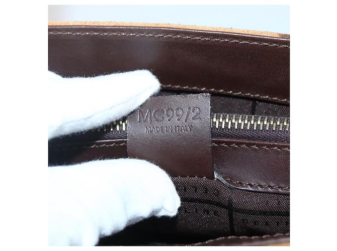 Céline Borsa a mano in tela Macadam C di CELINE marrone e oro Auth 144381 D'oro - vista 12