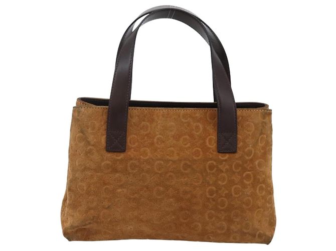 Céline Borsa a mano in tela Macadam C di CELINE marrone e oro Auth 144381 D'oro - vista 13