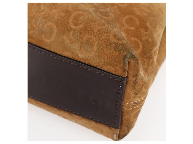Céline Borsa a mano in tela Macadam C di CELINE marrone e oro Auth 144381 D'oro - vista 14