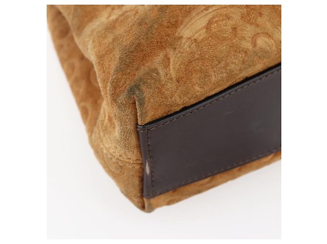 Céline Borsa a mano in tela Macadam C di CELINE marrone e oro Auth 144381 D'oro - vista 15