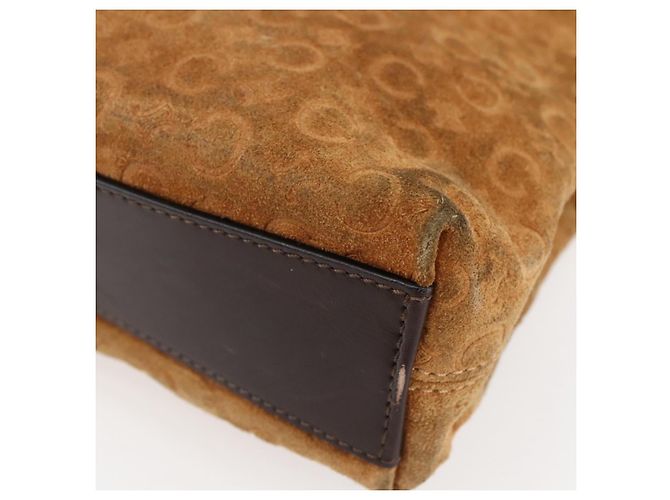 Céline Borsa a mano in tela Macadam C di CELINE marrone e oro Auth 144381 D'oro - vista 16