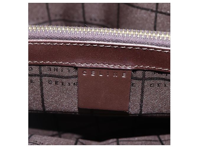 Céline Borsa a mano in tela Macadam C di CELINE marrone e oro Auth 144381 D'oro - vista 17