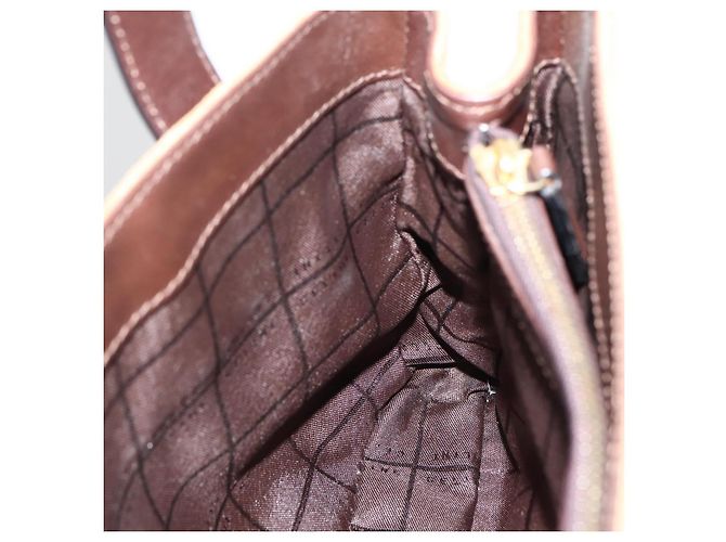 Céline Borsa a mano in tela Macadam C di CELINE marrone e oro Auth 144381 D'oro - vista 19