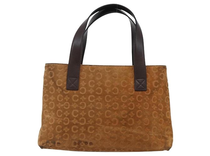 Céline Borsa a mano in tela Macadam C di CELINE marrone e oro Auth 144381 D'oro - vista 2