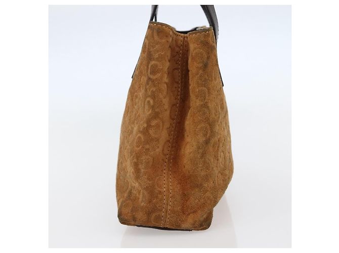 Céline Borsa a mano in tela Macadam C di CELINE marrone e oro Auth 144381 D'oro - vista 3