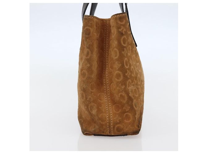 Céline Borsa a mano in tela Macadam C di CELINE marrone e oro Auth 144381 D'oro - vista 4