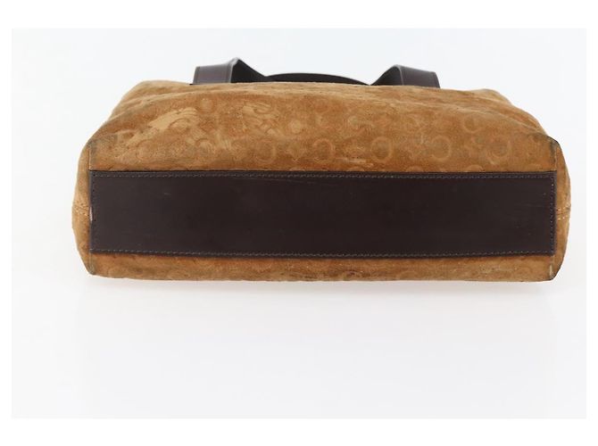 Céline Borsa a mano in tela Macadam C di CELINE marrone e oro Auth 144381 D'oro - vista 5