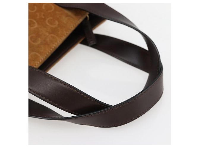 Céline Borsa a mano in tela Macadam C di CELINE marrone e oro Auth 144381 D'oro - vista 7