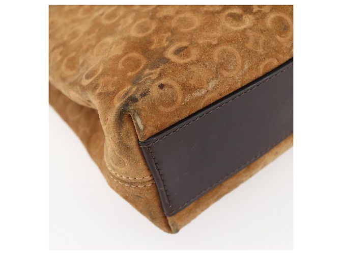 Céline Borsa a mano in tela Macadam C di CELINE marrone e oro Auth 144381 D'oro - vista 9