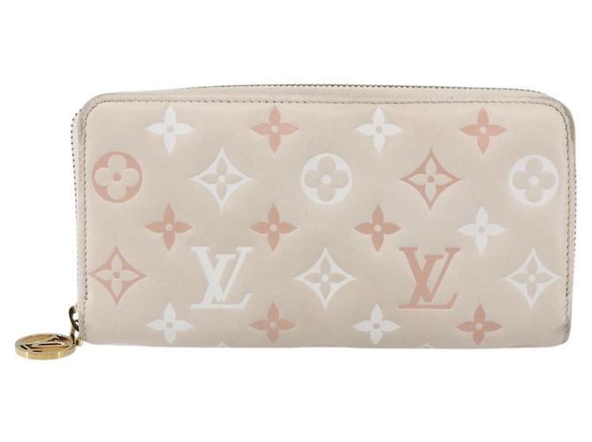 LOUIS VUITTON Monogram Coussin Zippy Long Wallet Rosa M82290 LV Auth 143915 - vista 13