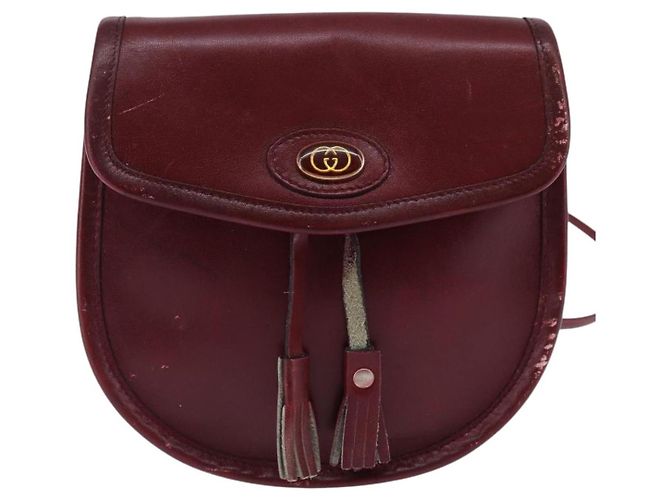 Gucci Borsa a Spalla in Pelle Rossa Auth 145949 Rosso - vista 13